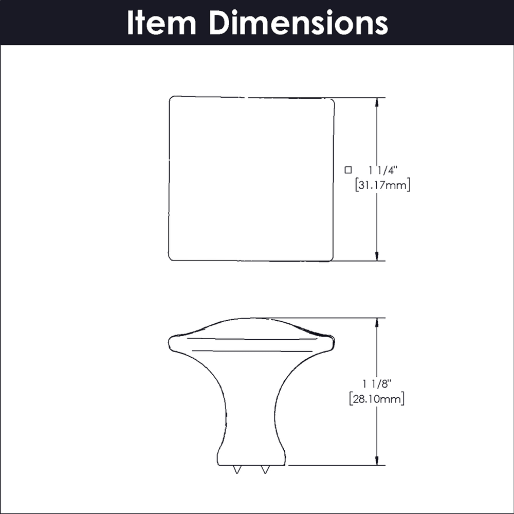 1-1/4" Craftsman Cabinet Knob, Black Iron (10/Box) Alt 2 - Image