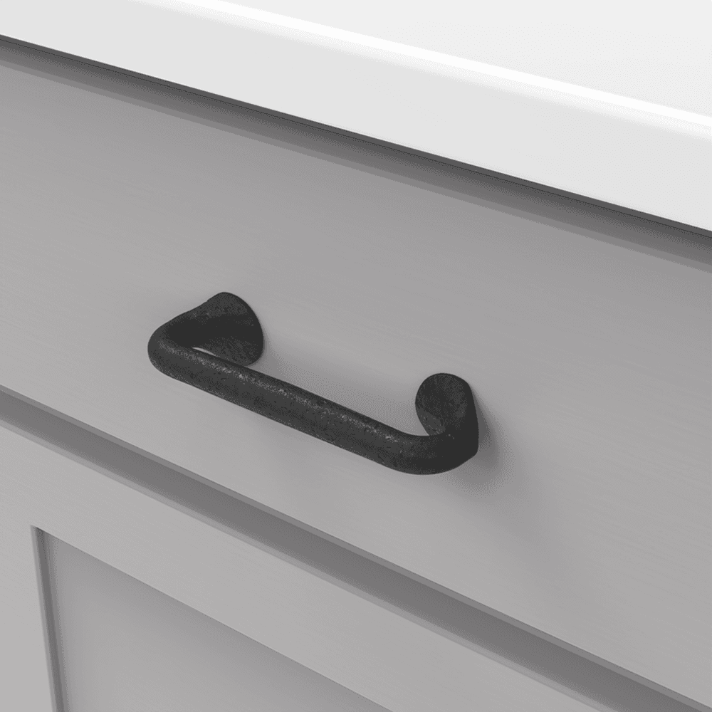 3-3/4" Craftsman Cabinet Pull, Black Iron (10/Box) Alt 2 - Image