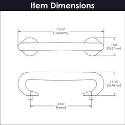 3-3/4" Craftsman Cabinet Pull, Windover Antique Alt 3 - Image