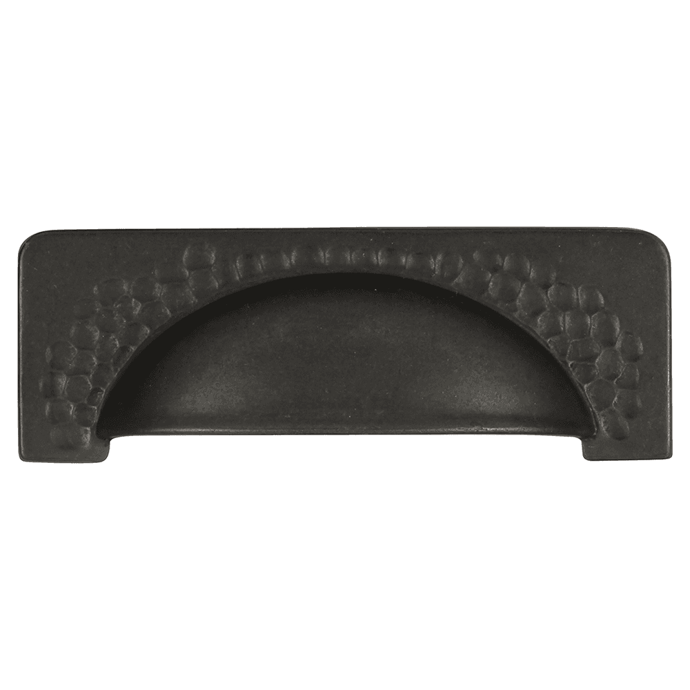 3-3/4" Craftsman Cup Pull, Black Iron (10/Box) Alt 1 - Image
