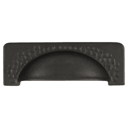 3-3/4" Craftsman Cup Pull, Black Iron (10/Box) Alt 1 - Image