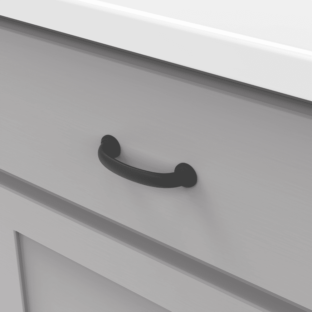 3" Zephyr Cabinet Pull, Matte Black (10/Box) Alt 2 - Image