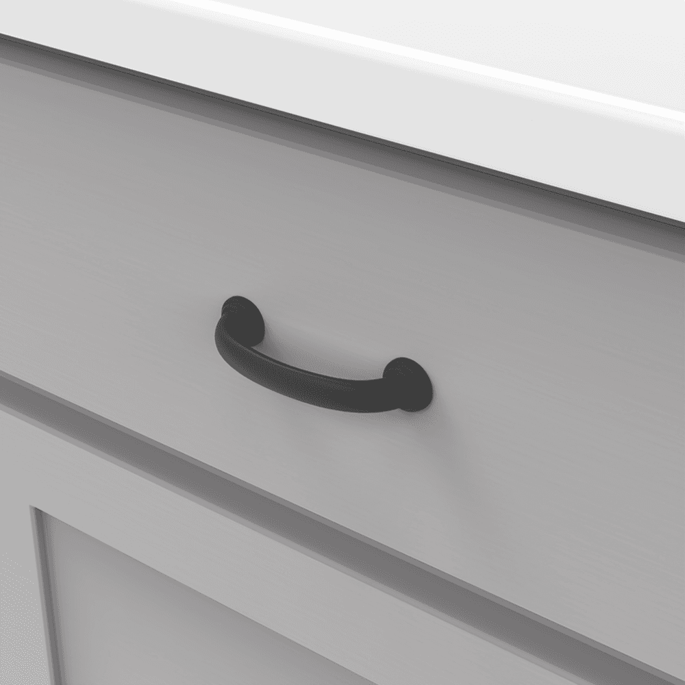 3" Zephyr Cabinet Pull, Matte Black Alt 2 - Image