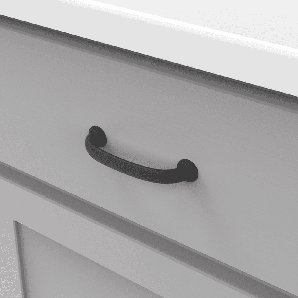 3-3/4" Zephyr Cabinet Pull, Matte Black Alt 2 - Image