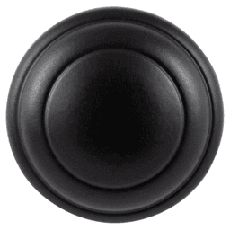 1-1/4" Zephyr Cabinet Knob, Matte Black (10/Box) Alt 1 - Image