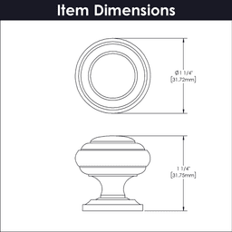 1-1/4" Zephyr Cabinet Knob, Satin Nickel (10/Box) Alt 3 - Image
