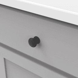 1-1/4" Zephyr Cabinet Knob, Matte Black Alt 2 - Image