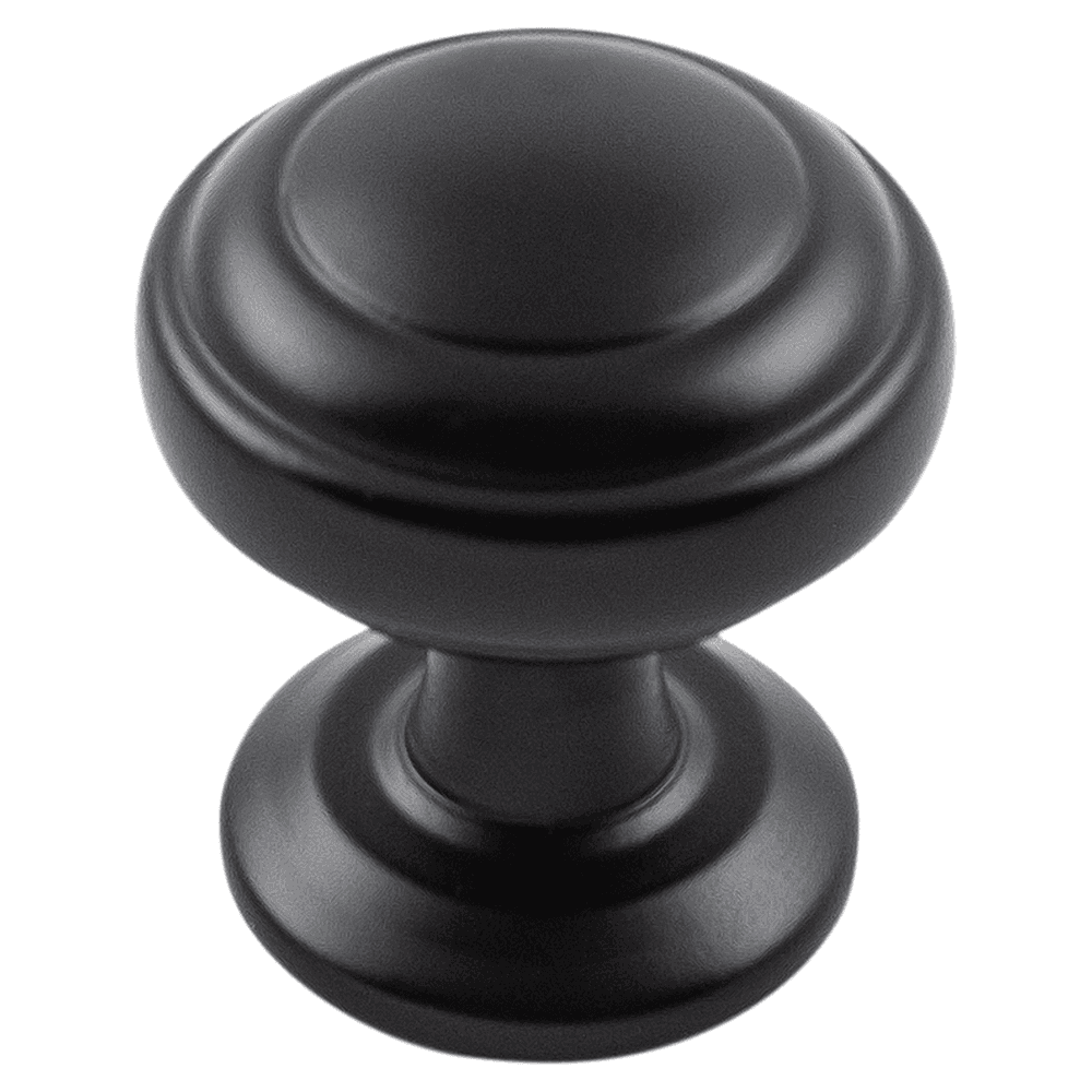 1" Zephyr Cabinet Knob, Matte Black (10/Box) Main - Image