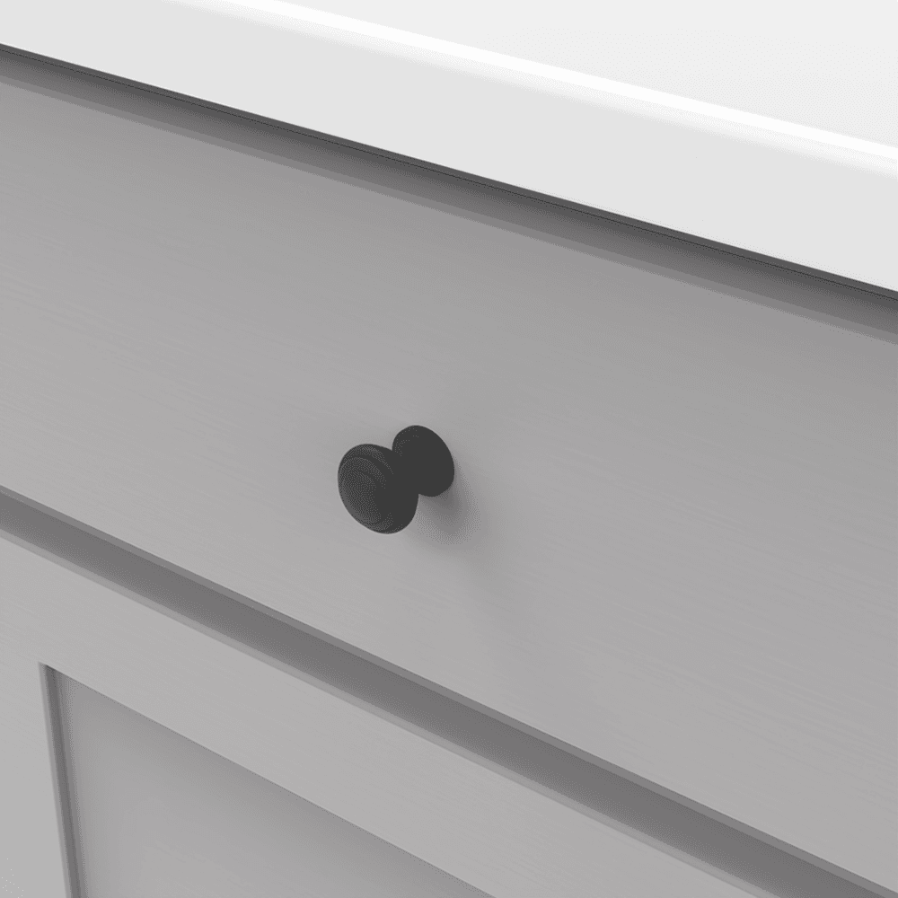 1" Zephyr Cabinet Knob, Matte Black (10/Box) Alt 2 - Image
