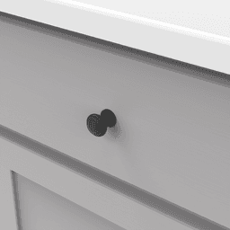 1" Zephyr Cabinet Knob, Matte Black (10/Box) Alt 2 - Image