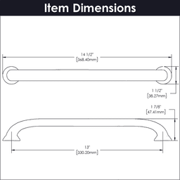 13" Zephyr Appliance Pull, Oil-Rubbed Bronze Alt 1 - Image