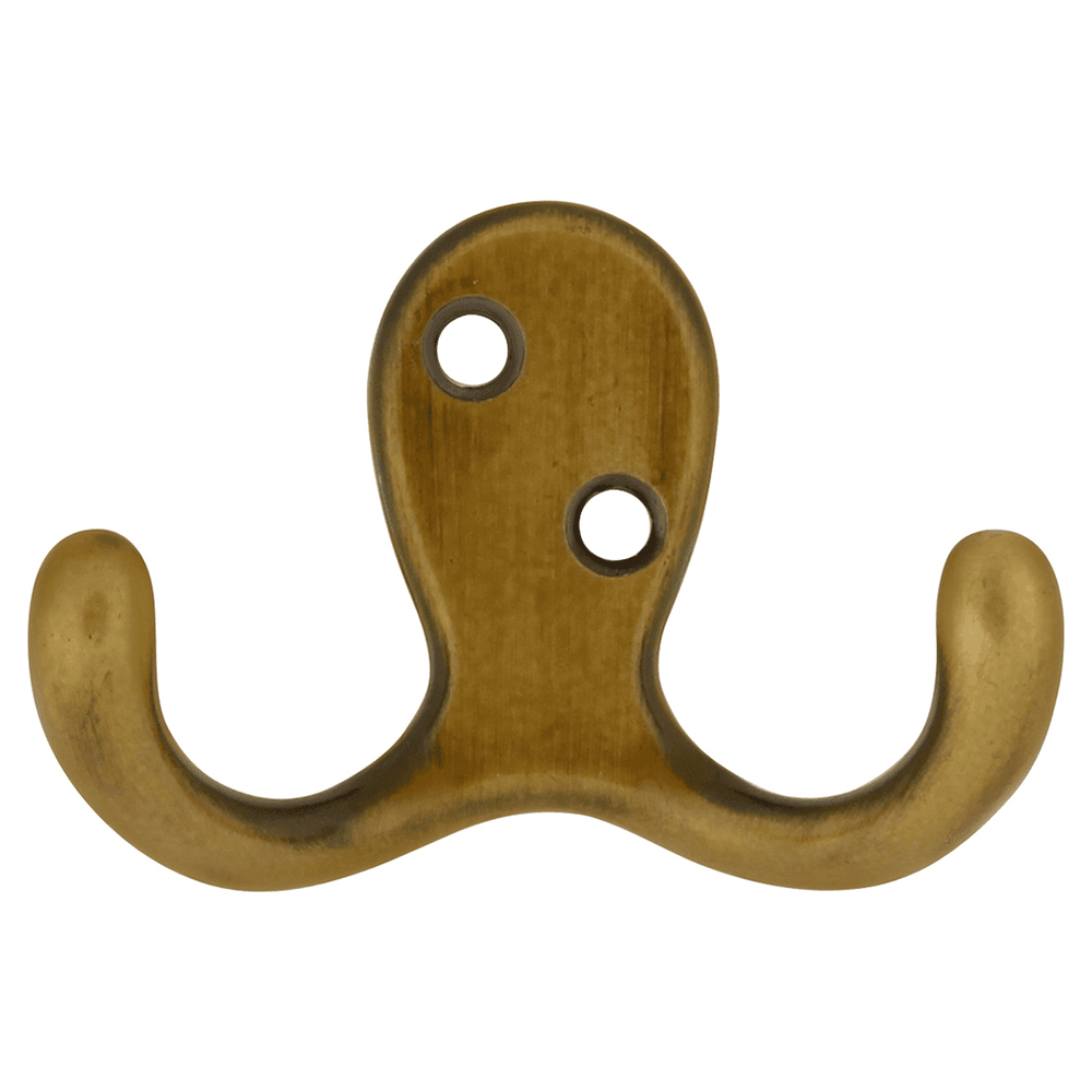 1-7/8" Hooks Double Cabinet Hook, Antique Brass Alt 1 - Image