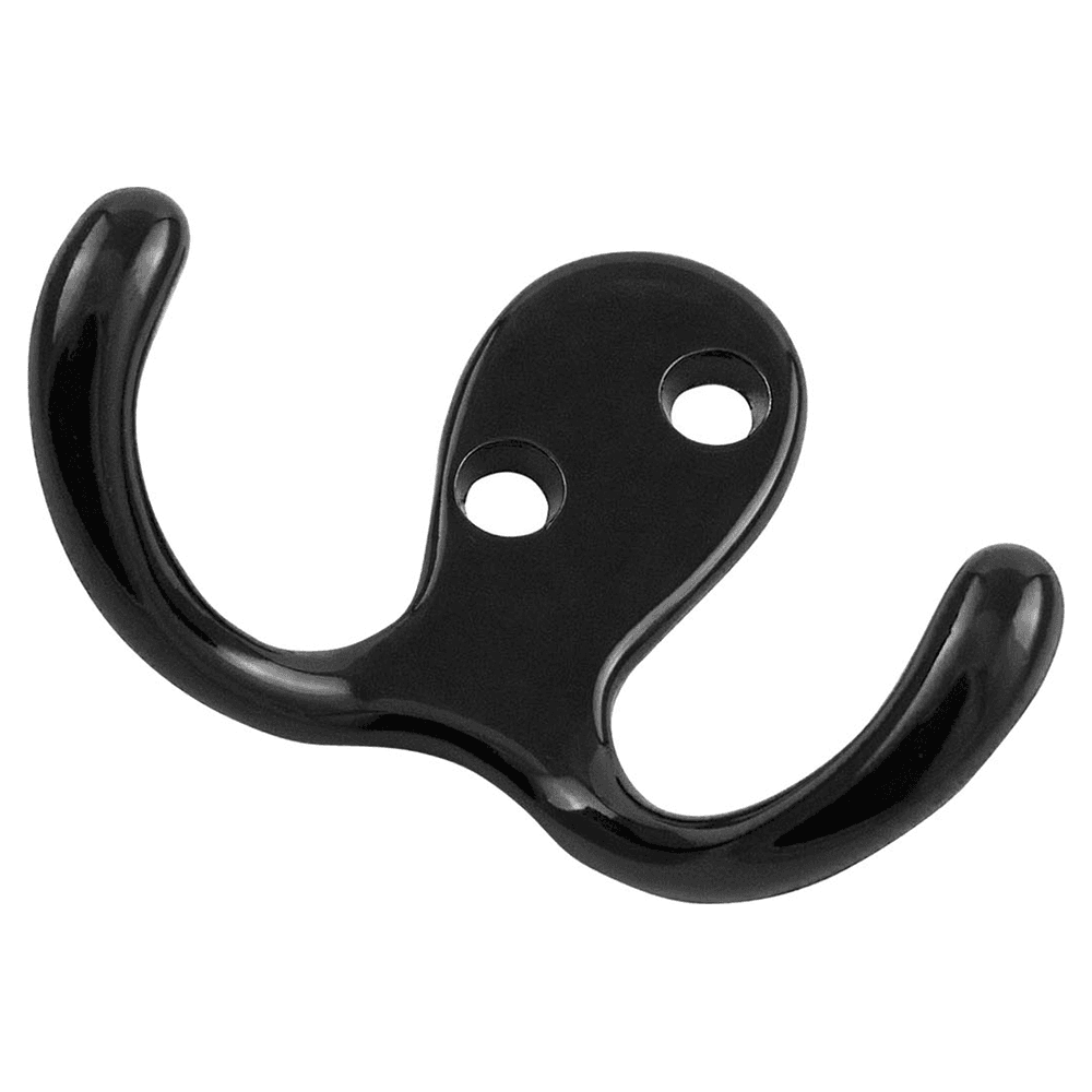 1-7/8" Hooks Double Cabinet Hook, Black Main - Image