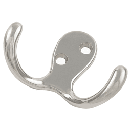 1-7/8" Hooks Double Cabinet Hook, Satin Silver Cloud Main - Image