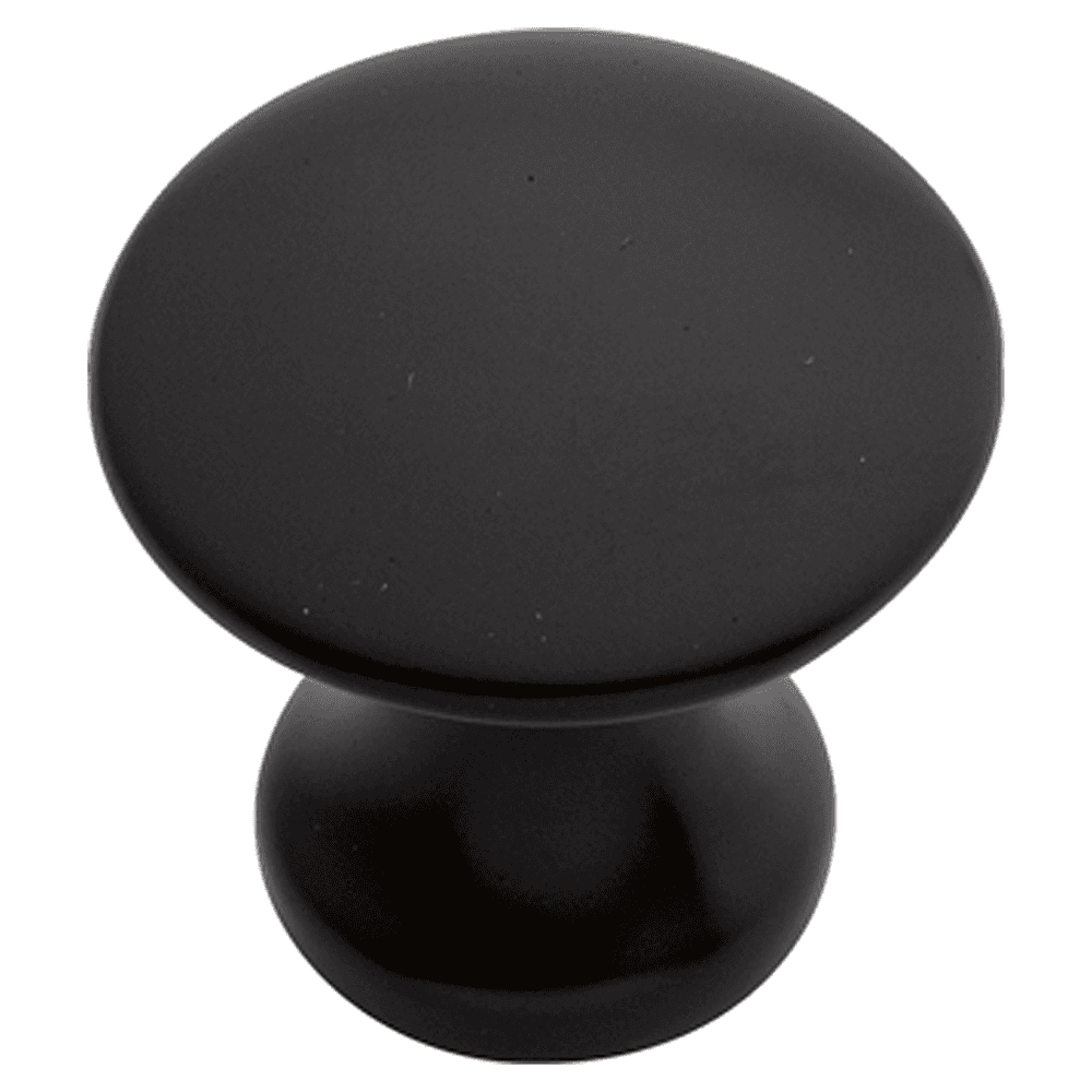 1" Luna Cabinet Knob, Matte Black Main - Image