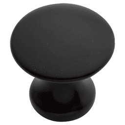 1" Luna Cabinet Knob, Matte Black Main - Image