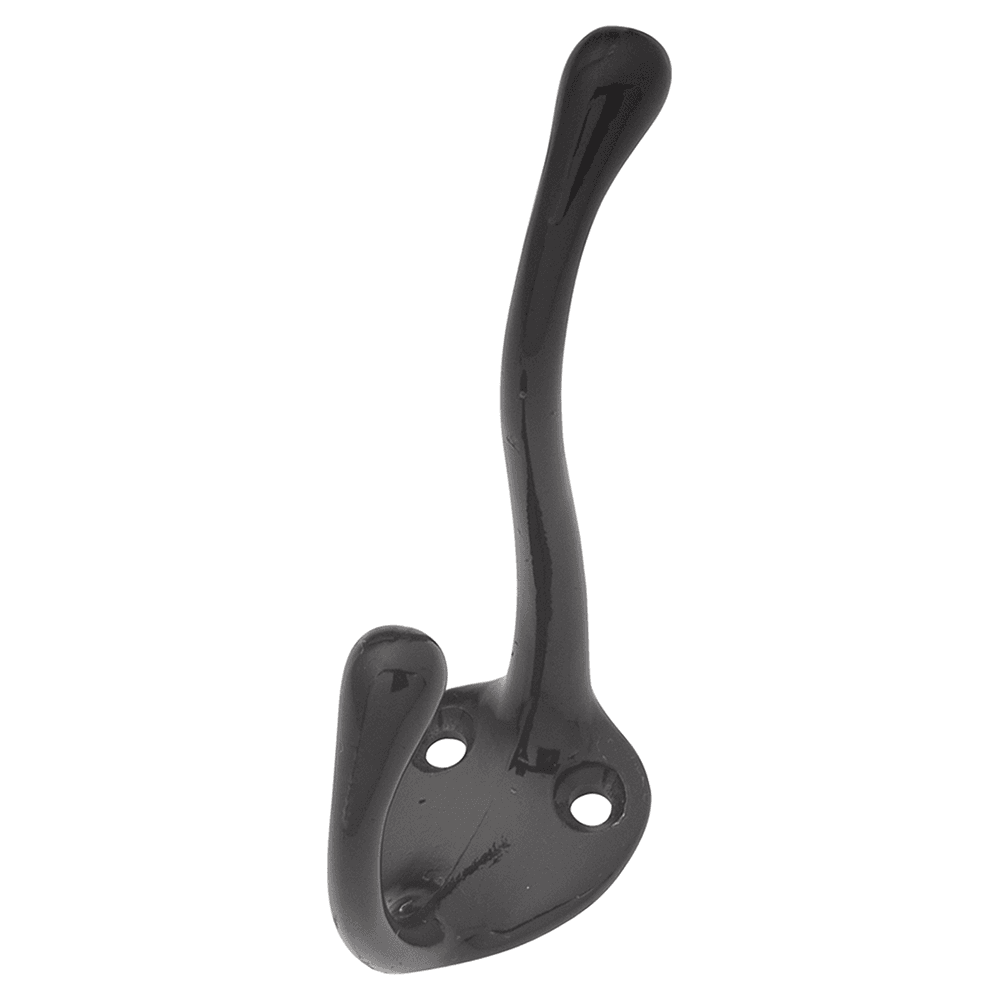 3-1/2" Universal Double Cabinet Hook, Black Main - Image