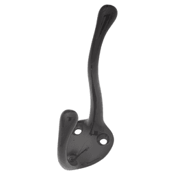 3-1/2" Universal Double Cabinet Hook, Black Main - Image