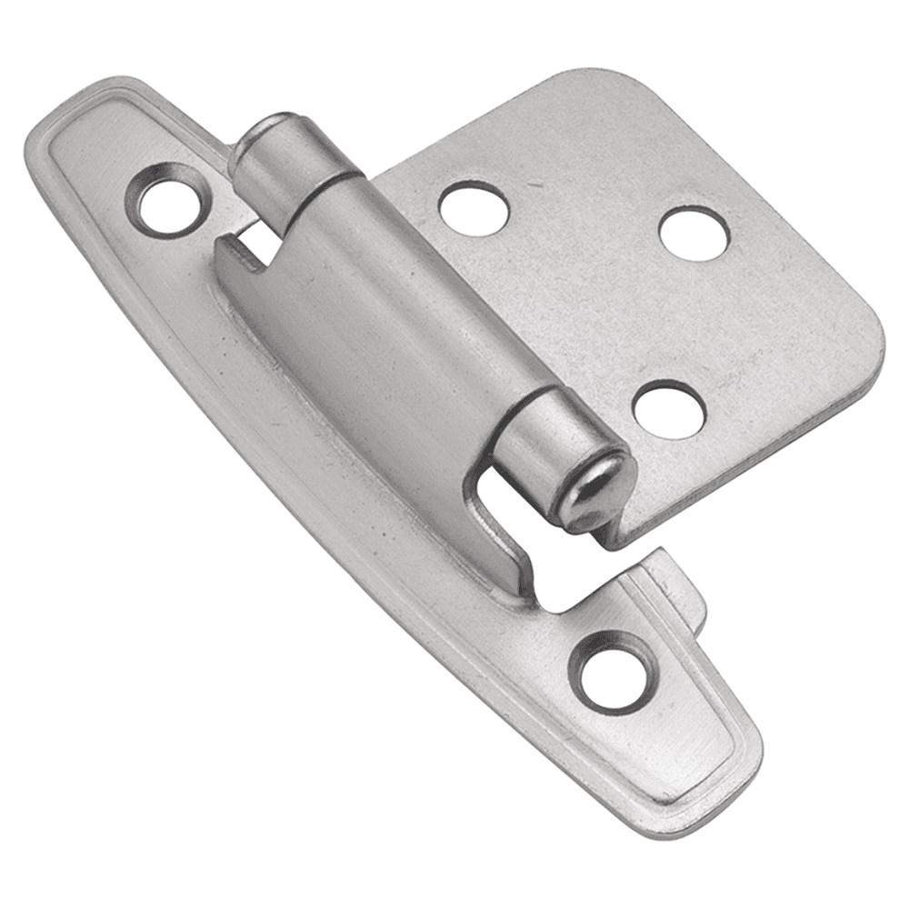 Flush Surface Face Mount Hinge, Self-Close, Satin Silver Cloud Main - Image