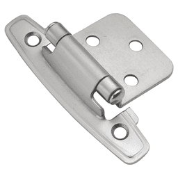 Flush Surface Face Mount Hinge, Self-Close, Satin Silver Cloud Main - Image