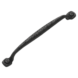 7-9/16" Refined Rustic Cabinet Pull, Black Iron (5/Box) Alt 1 - Image