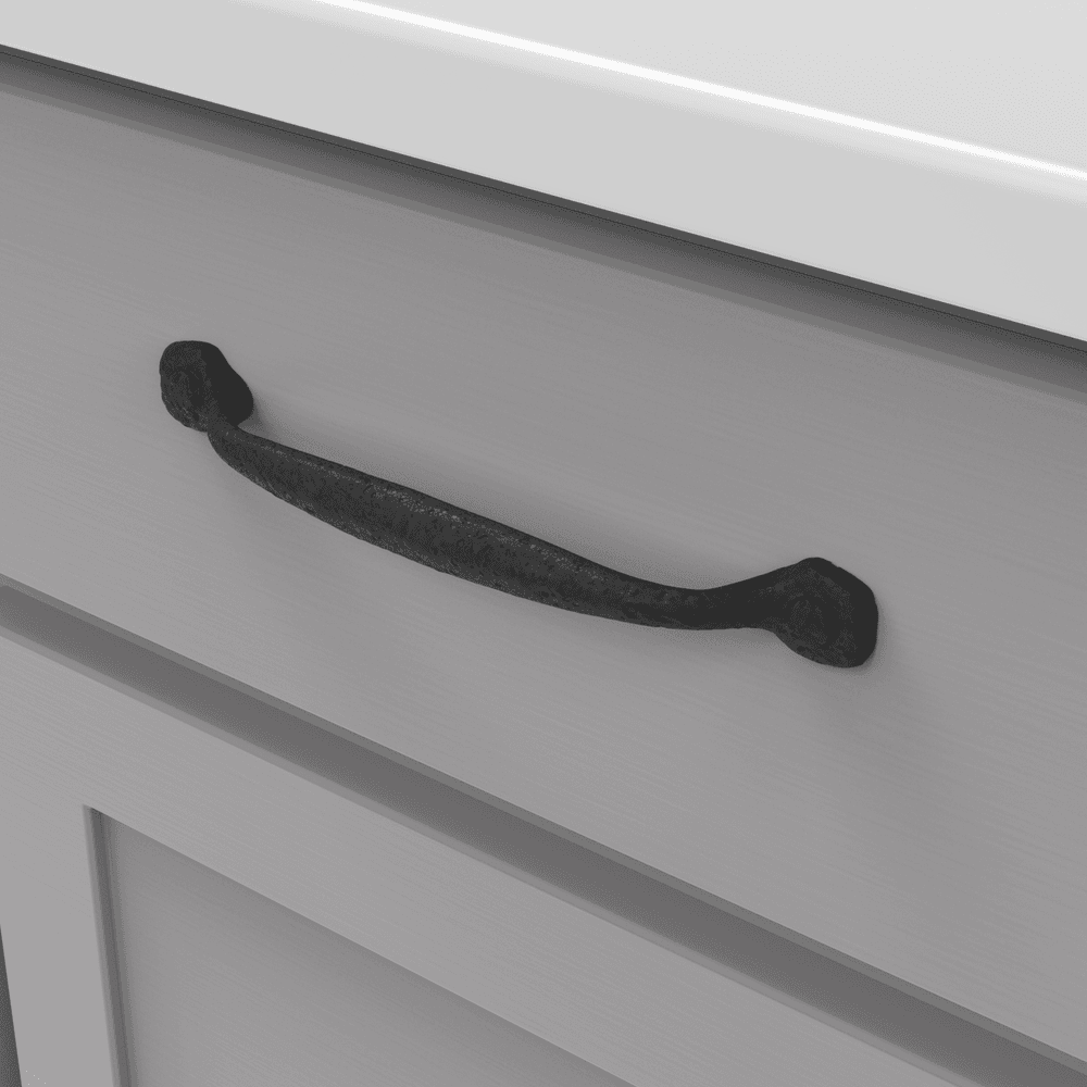 6-5/16" Refined Rustic Cabinet Pull, Black Iron (10/Box) Alt 3 - Image