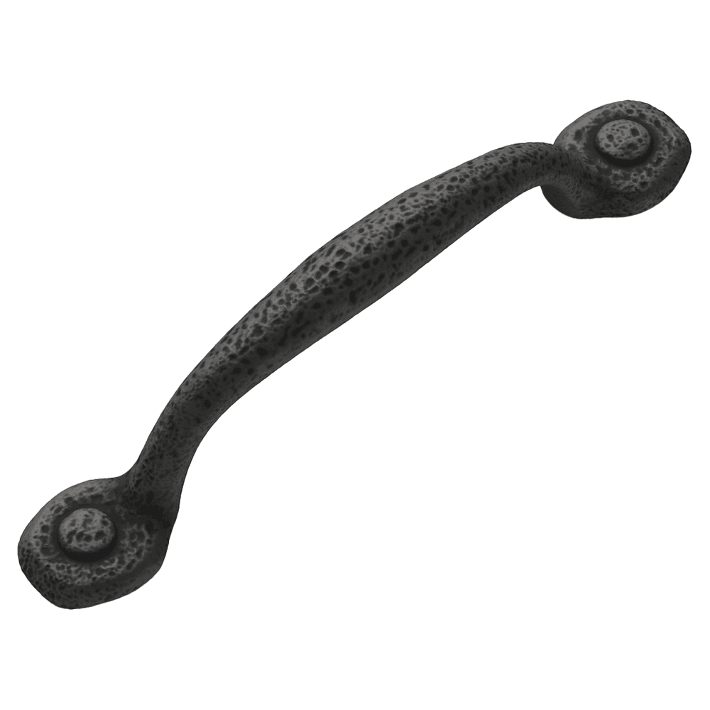 3-3/4" Refined Rustic Cabinet Pull, Rustic Iron Alt 1 - Image