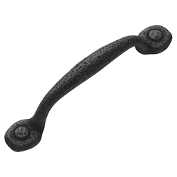 3-3/4" Refined Rustic Cabinet Pull, Rustic Iron Alt 1 - Image