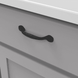 3-3/4" Refined Rustic Cabinet Pull, Rustic Iron Alt 2 - Image