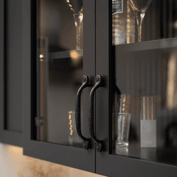 3-3/4" Refined Rustic Cabinet Pull, Rustic Iron Alt 3 - Image