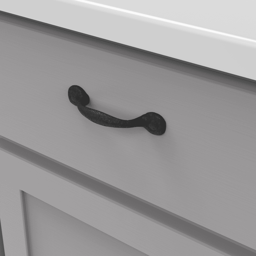 3" Refined Rustic Cabinet Pull, Rustic Iron Alt 3 - Image