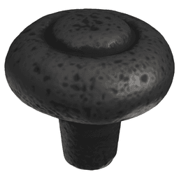 1-1/4" Refined Rustic Cabinet Knob, Black Iron (25/Box) Alt 1 - Image
