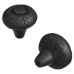 1-1/2" Refined Rustic Cabinet Knob, Black Iron (10/Box) Main - Image