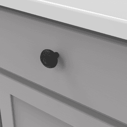 1-1/2" Refined Rustic Cabinet Knob, Black Iron (25/Box) Alt 2 - Image