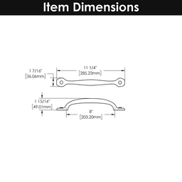8" Refined Rustic Appliance Pull, Black Iron (5/Box) Alt 4 - Image
