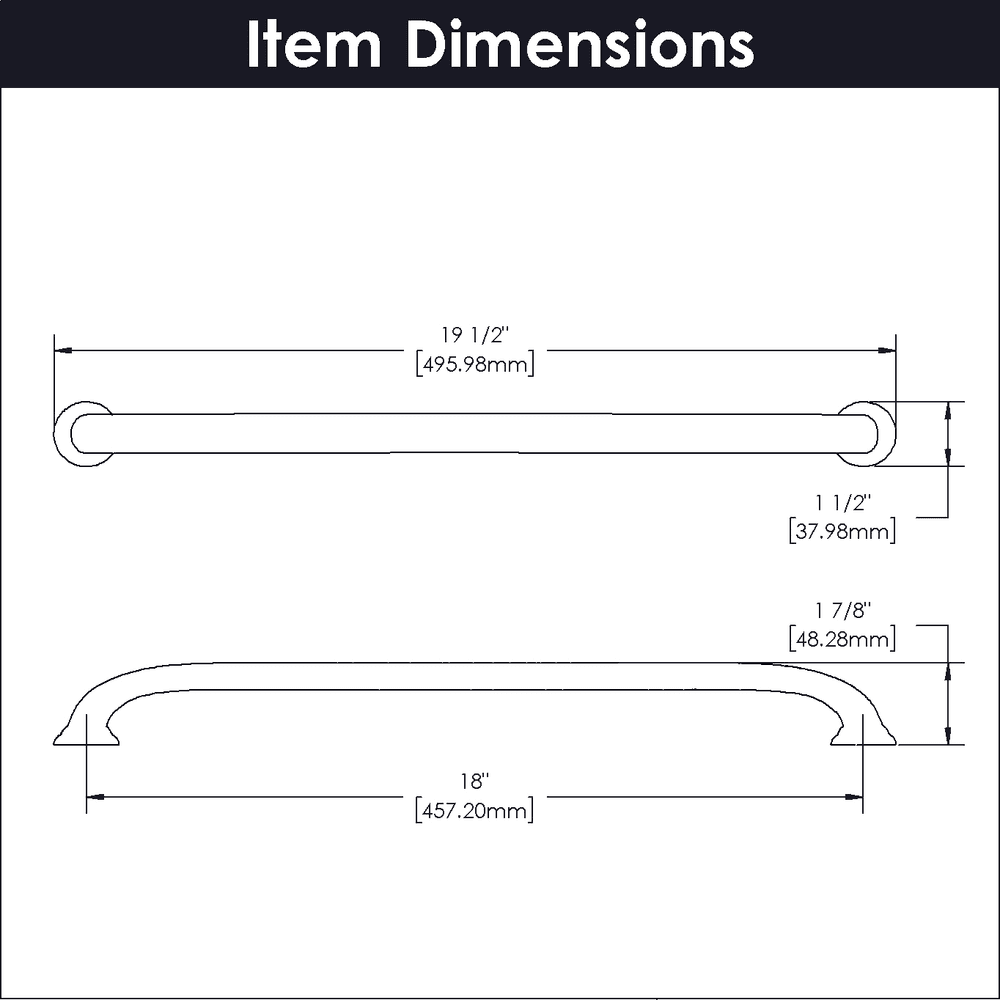 18" Zephyr Appliance Pull, Oil-Rubbed Bronze Alt 3 - Image