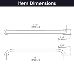 18" Zephyr Appliance Pull, Oil-Rubbed Bronze (5/Box) Alt 3 - Image