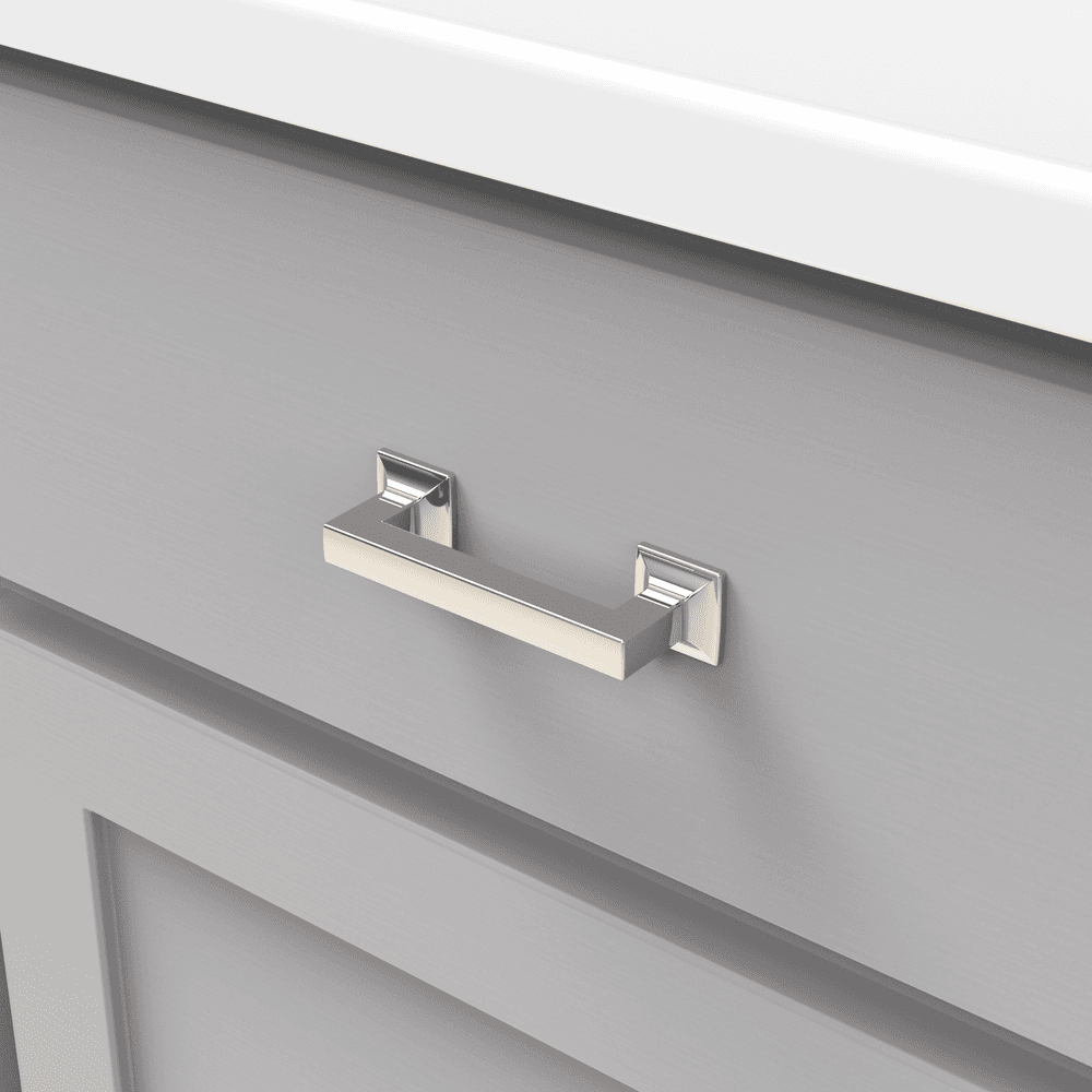 3" Studio Cabinet Pull, Satin Nickel Alt 2 - Image