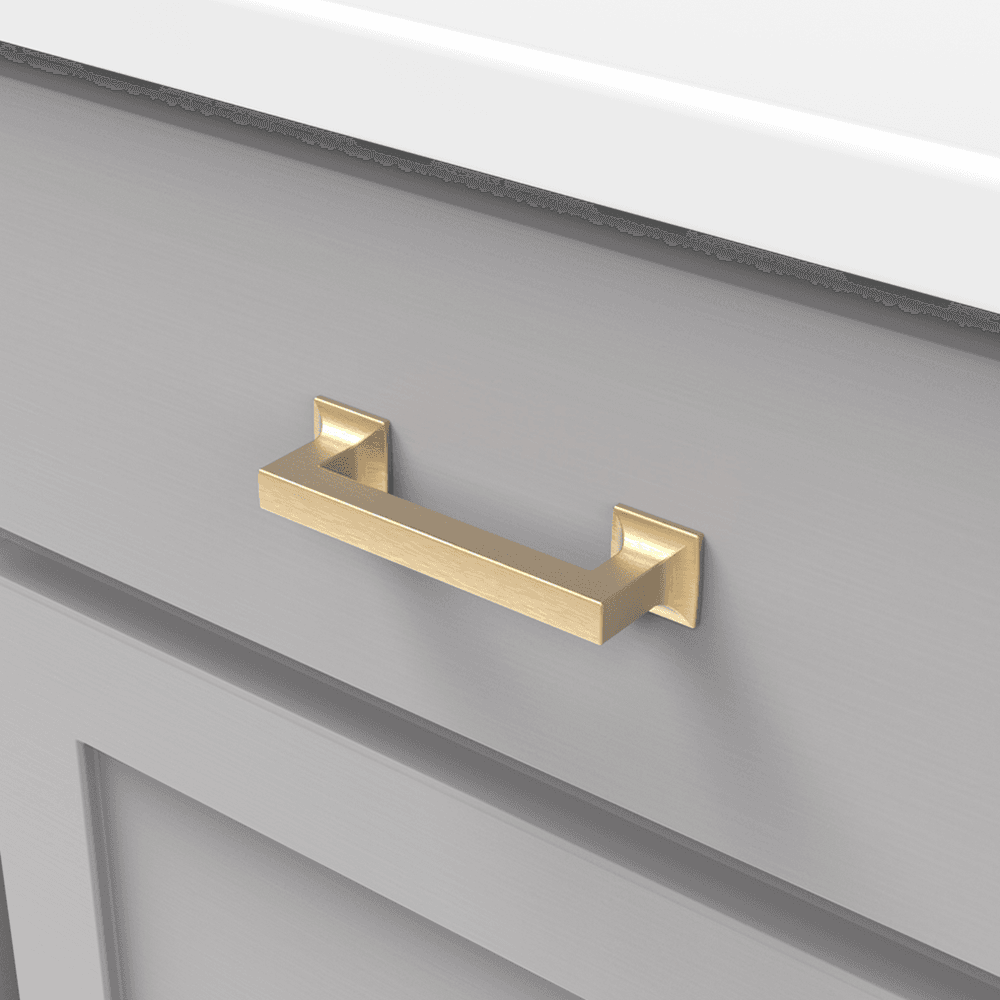 3-3/4" Studio Cabinet Pull, Brushed Golden Brass (10/Box) Alt 3 - Image