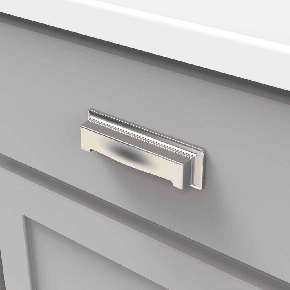 3" Studio Cup Pull, Satin Nickel Alt 2 - Image