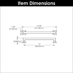 13" Studio Cabinet Pull, Oil-Rubbed Bronze (5/Box) Alt 3 - Image
