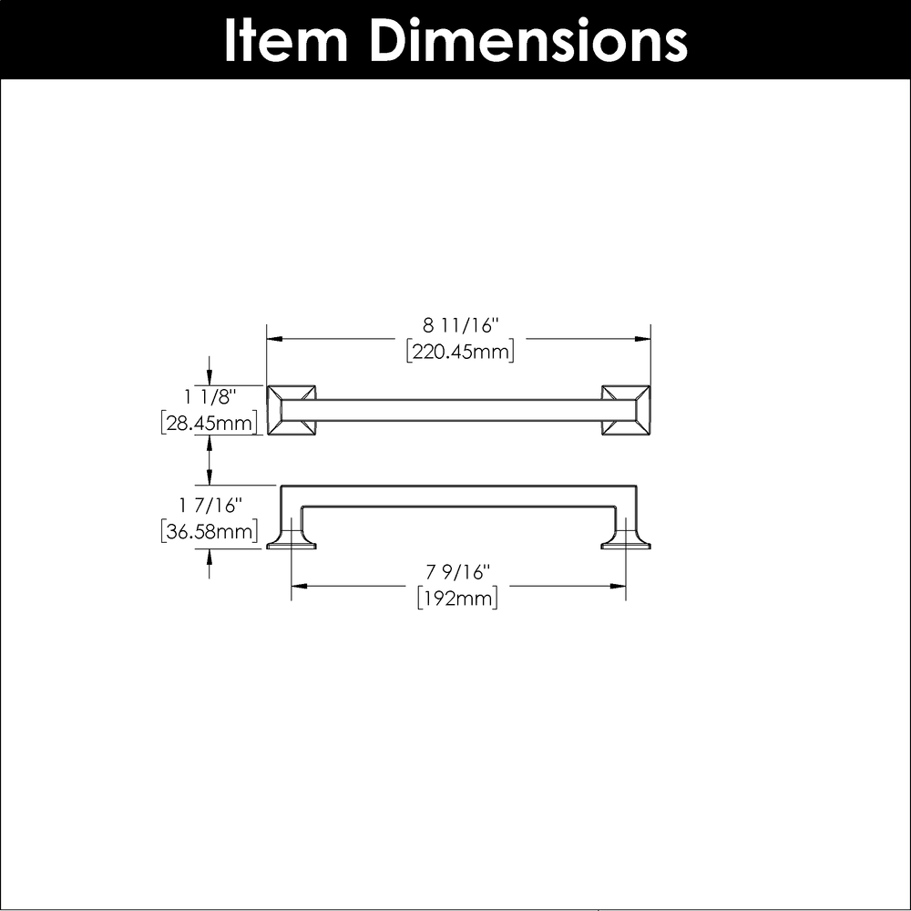 7-9/16" Studio Cabinet Pull, Satin Nickel (5/Box) Alt 3 - Image