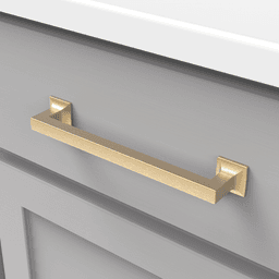 7-9/16" Studio Cabinet Pull, Brushed Golden Brass Alt 2 - Image