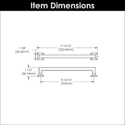 8-13/16" Studio Cabinet Pull, Satin Nickel (5/Box) Alt 2 - Image