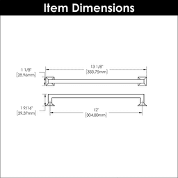 12" Studio Cabinet Pull, Matte Black (5/Box) Alt 2 - Image