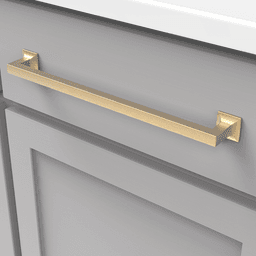 12" Studio Cabinet Pull, Brushed Golden Brass Alt 2 - Image