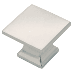 1-1/4" Studio Square Cabinet Knob, Polished Nickel (Box/10) Main - Image