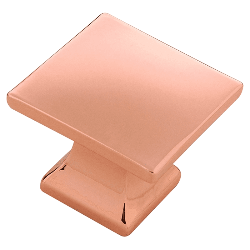 1-1/4" Studio Square Cabinet Knob, Polished Copper (Box/10) Main - Image