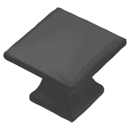 1-1/4" Studio Square Cabinet Knob, Matte Black (Box/10) Main - Image