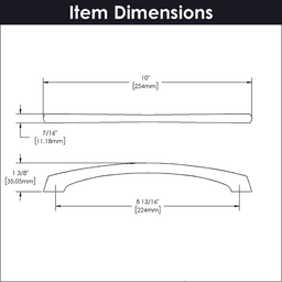8-13/16" Greenwich Arch Pull, Matte Black Alt 3 - Image